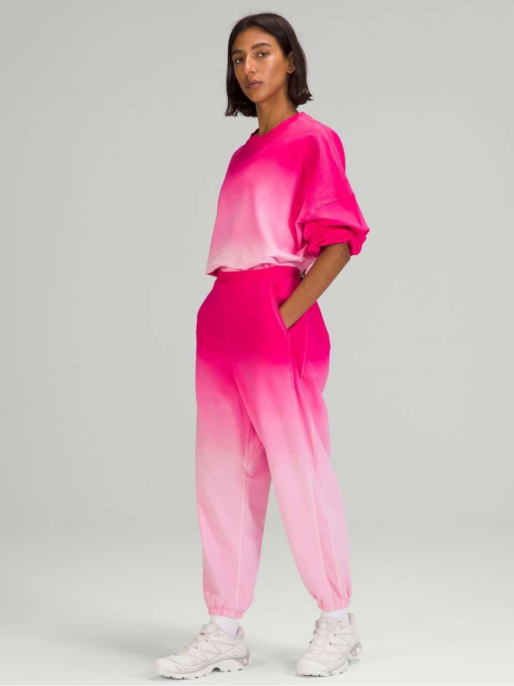 Lululemon LA Super-High-Rise Jogger Sonic Pink Ombre Wash - Size 10 - GUC